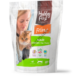 Пълноценна храна за Котки с пилешко 800 гр. - HobbyFirst Feline Adult Chicken